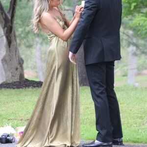 Show me your mumu gold maxi dress